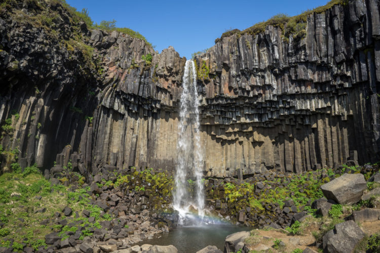 Die Basaltsäulen des Svartifoss