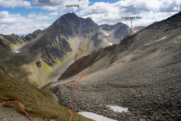 Blick zurück zum Lasörling