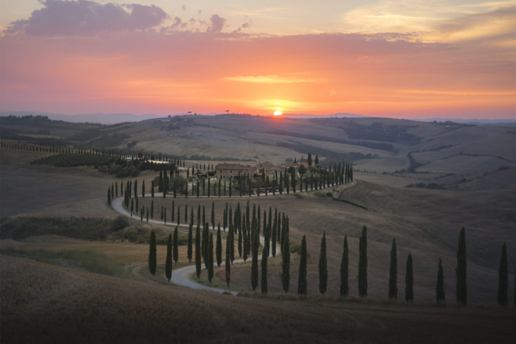 DER Sonnenuntergang in der Toskana