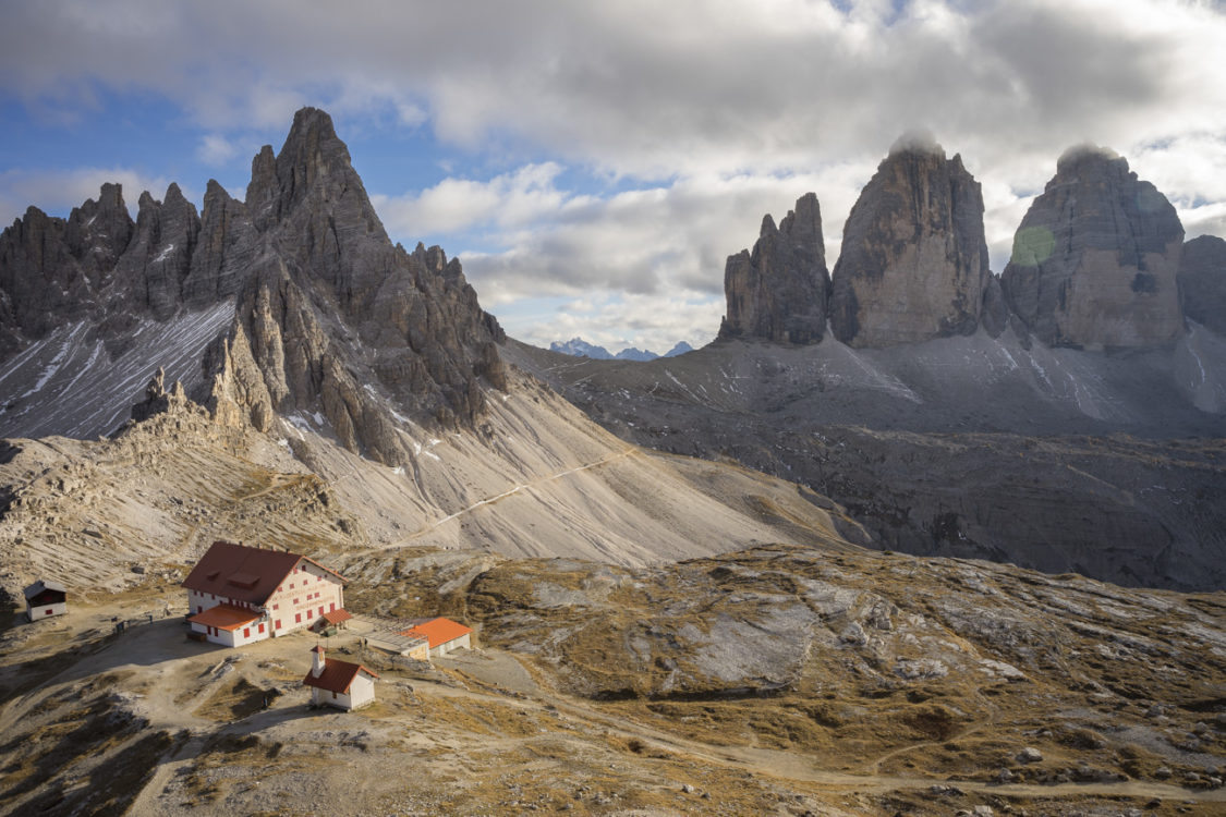 Der Klassiker: Paternkofel und die Drei Zinnen auf einem Bild Der Klassiker: Paternkofel und die Drei Zinnen auf einem Bild